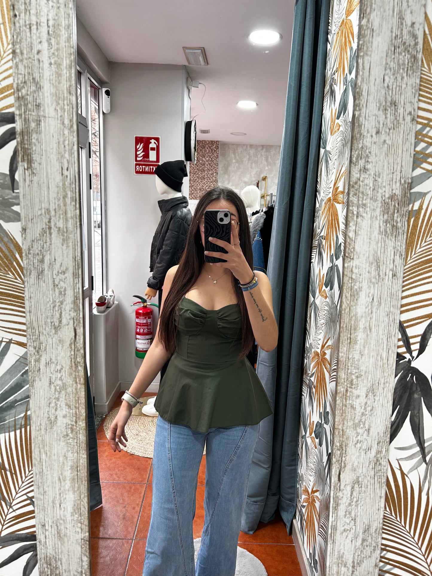 Camiseta cazos verde caqui