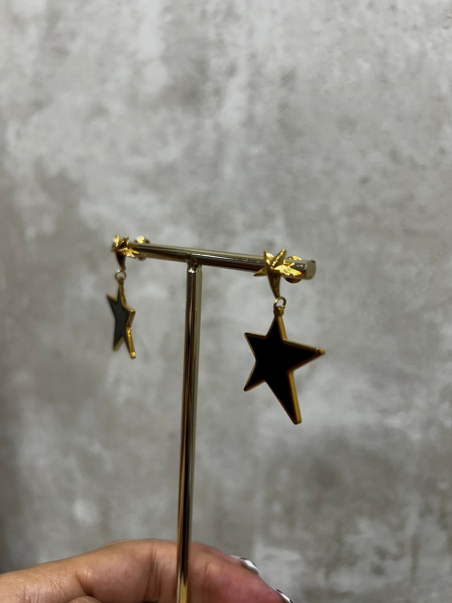 Pendientes acero estrellas