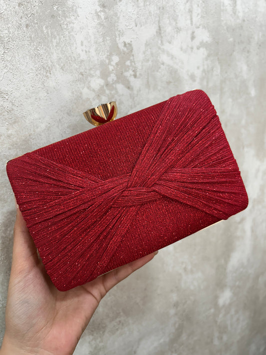 Bolso brillo rojo