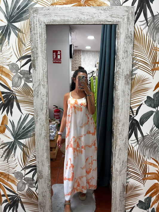 Vestido Tye dye naranja