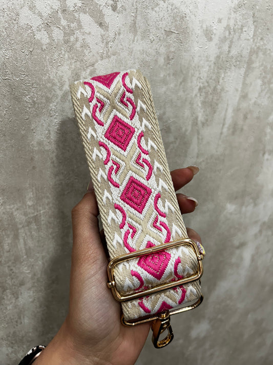 Correa rosa cuadrados