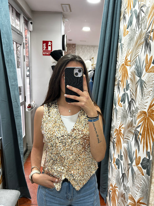 Chaleco lentejuelas