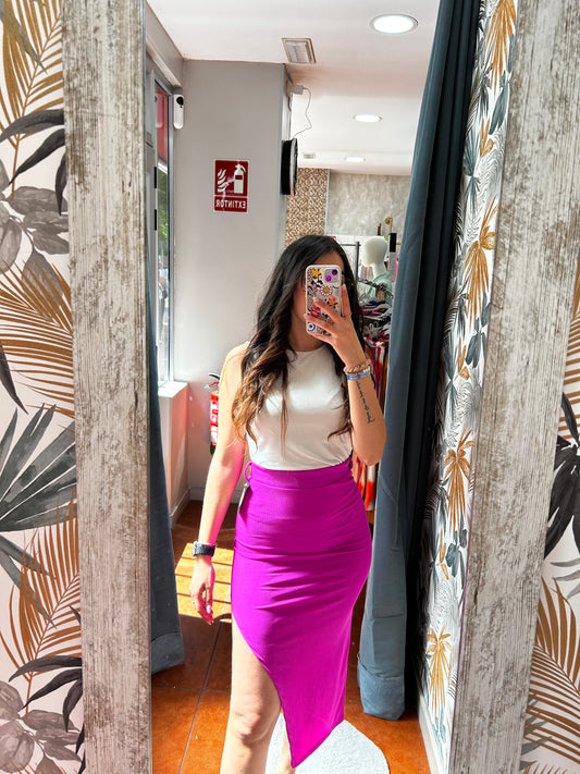 Falda abierta buganvilla