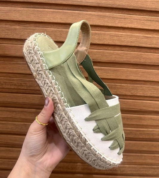 Alpargata esparto verde