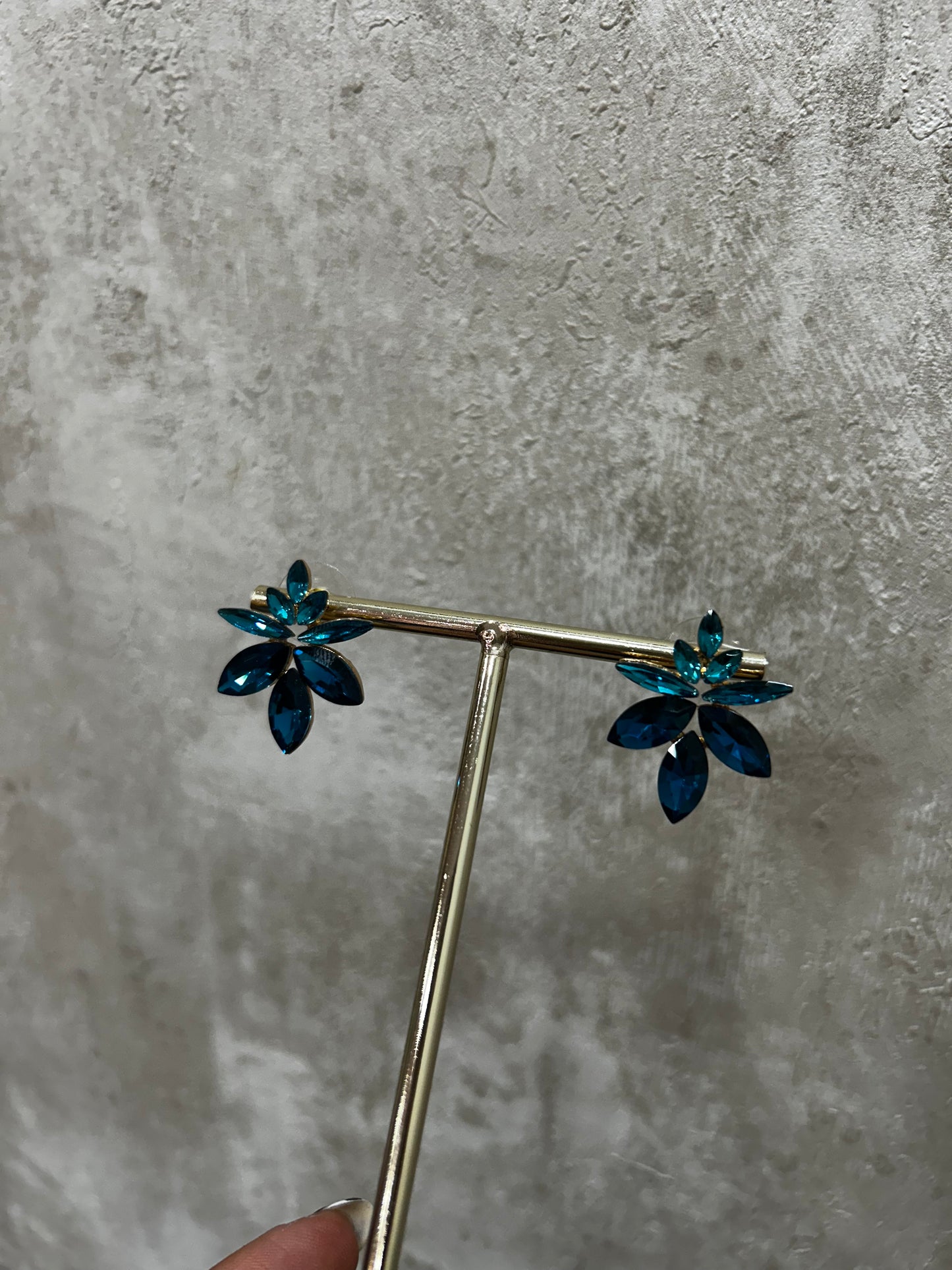 Pendientes brillos turquesa