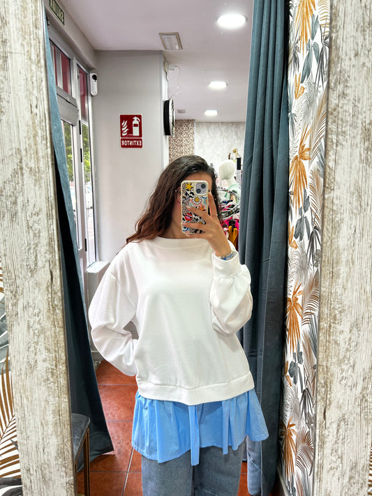 Jersey efecto camisa