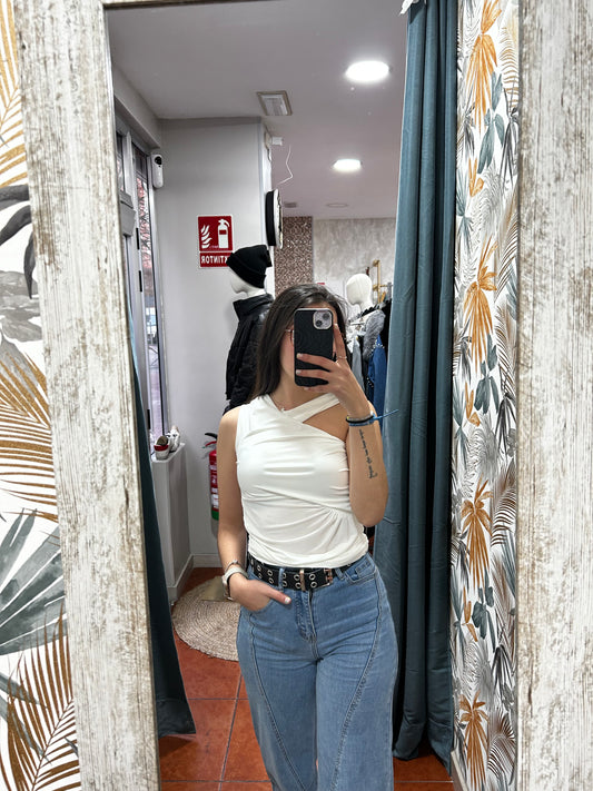 Body asimétrico blanco